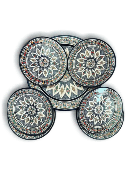 Artisan Colorful Safi Ceramic Plate Set (7 Pieces)