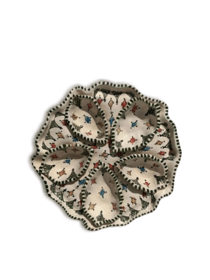 Hand-Painted Moroccan Ceramic Appetizer Platter