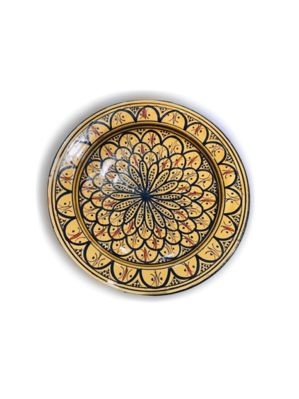 Artisan Yellow Safi Ceramic Decorative Plate