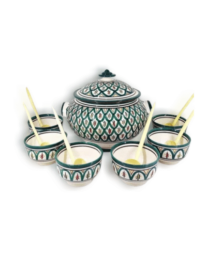 Moroccan Ceramic Soup Set (Choice of Colors) - Safi Design